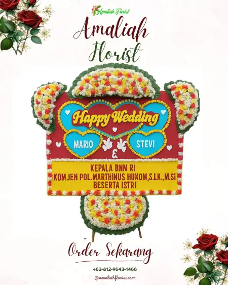Papan Bunga Pernikahan Panteraja